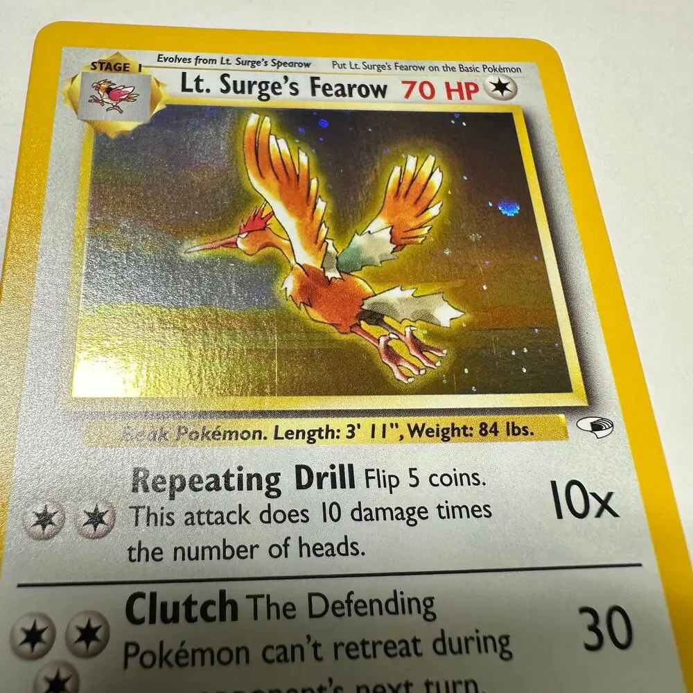 Pokémon TCG Lt. Surge's Fearow 7/132 Holo Rare Gym Heroes Unlimited